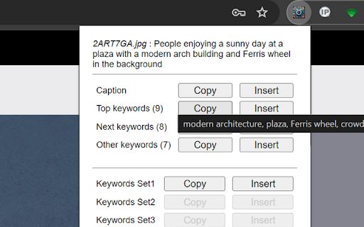 jKeywording image