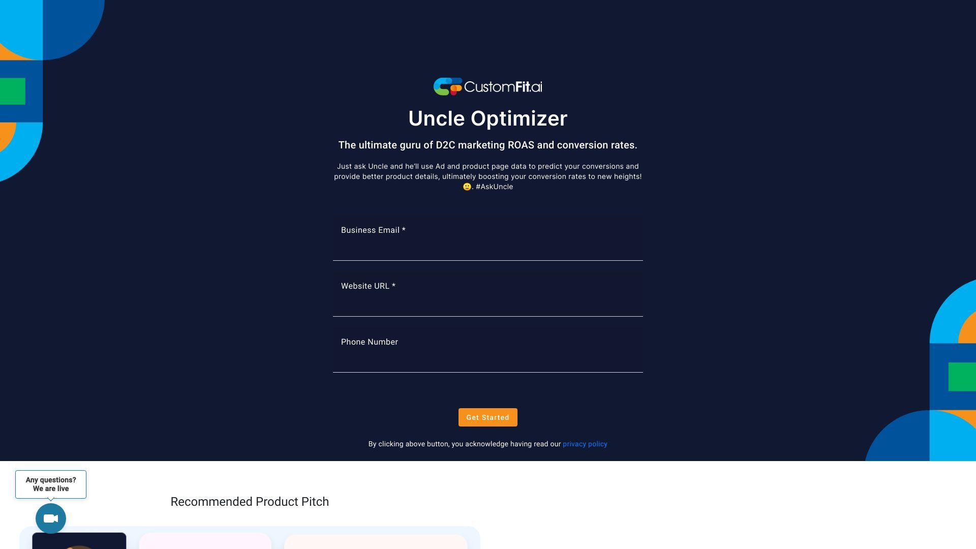 Uncle Optimizer D2C Landing Page Analyzer image