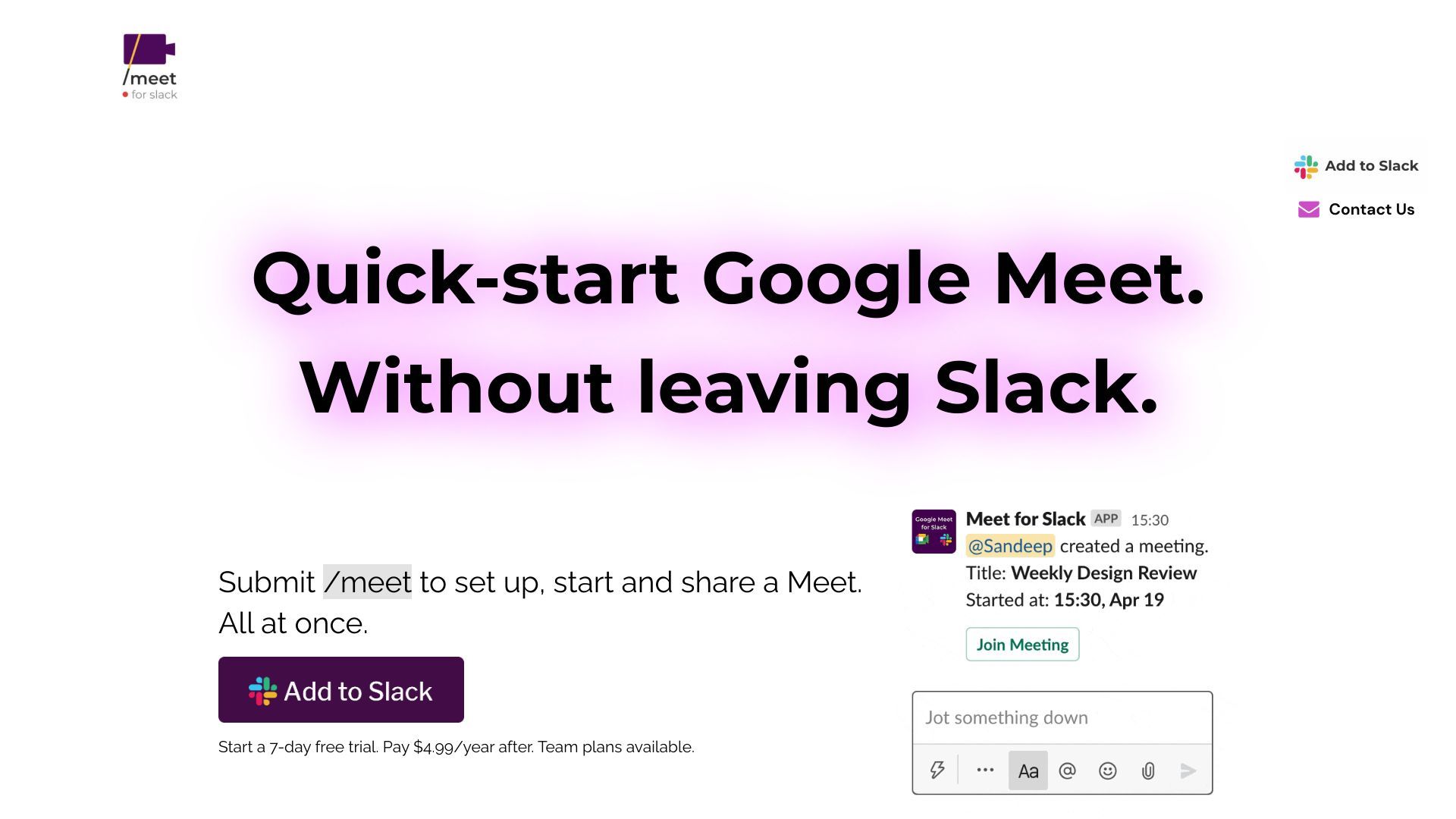 Meet for Slack image
