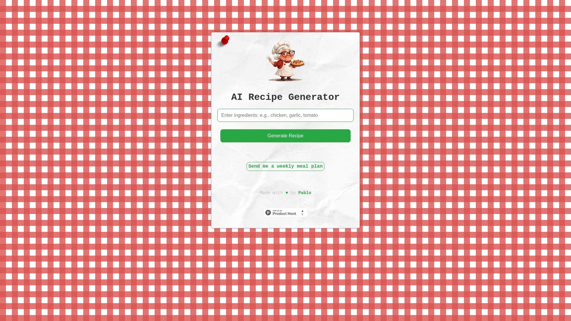 AI Recipe Generator image