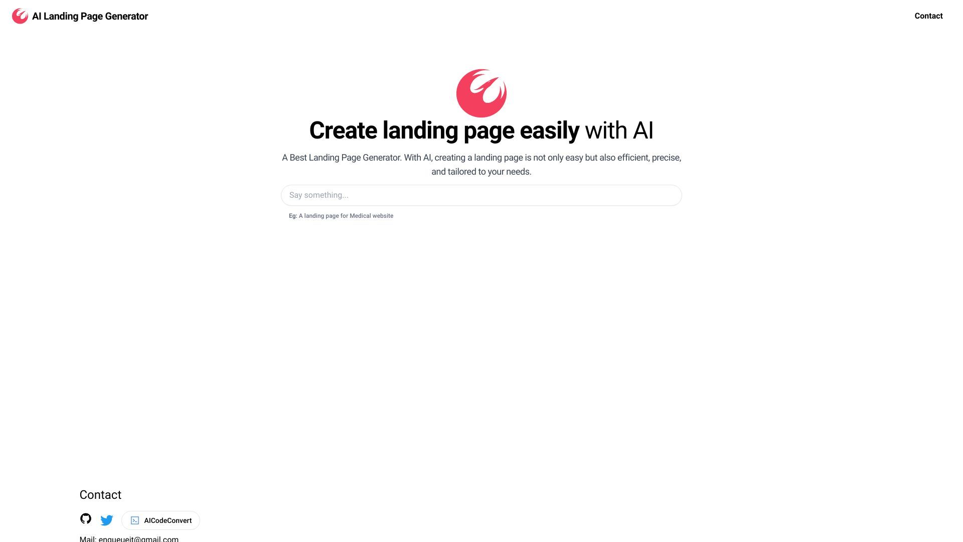 AI Landing Page Generator image