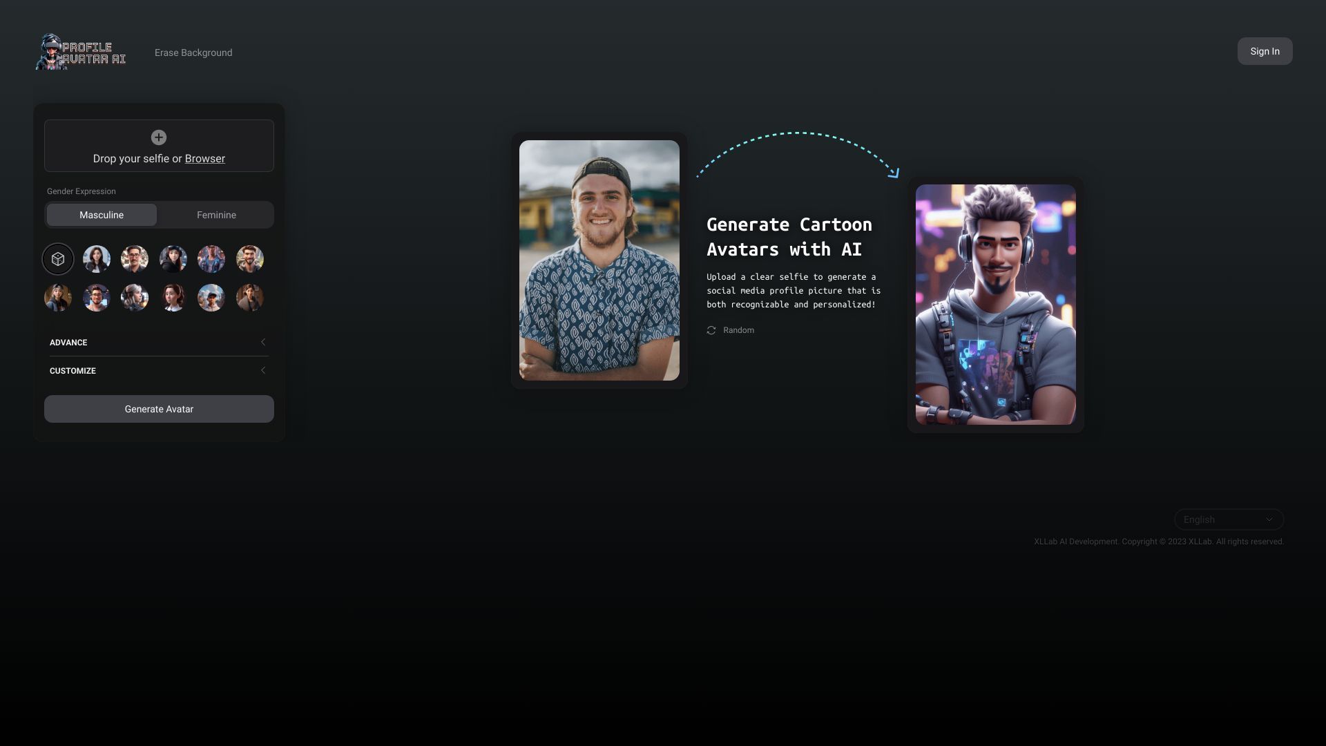 Profile Avatar AI image