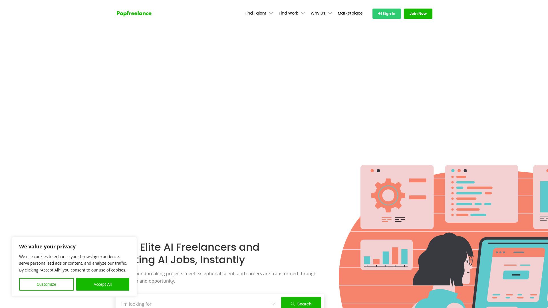 Popfreelance - AI Freelance Marketplace image
