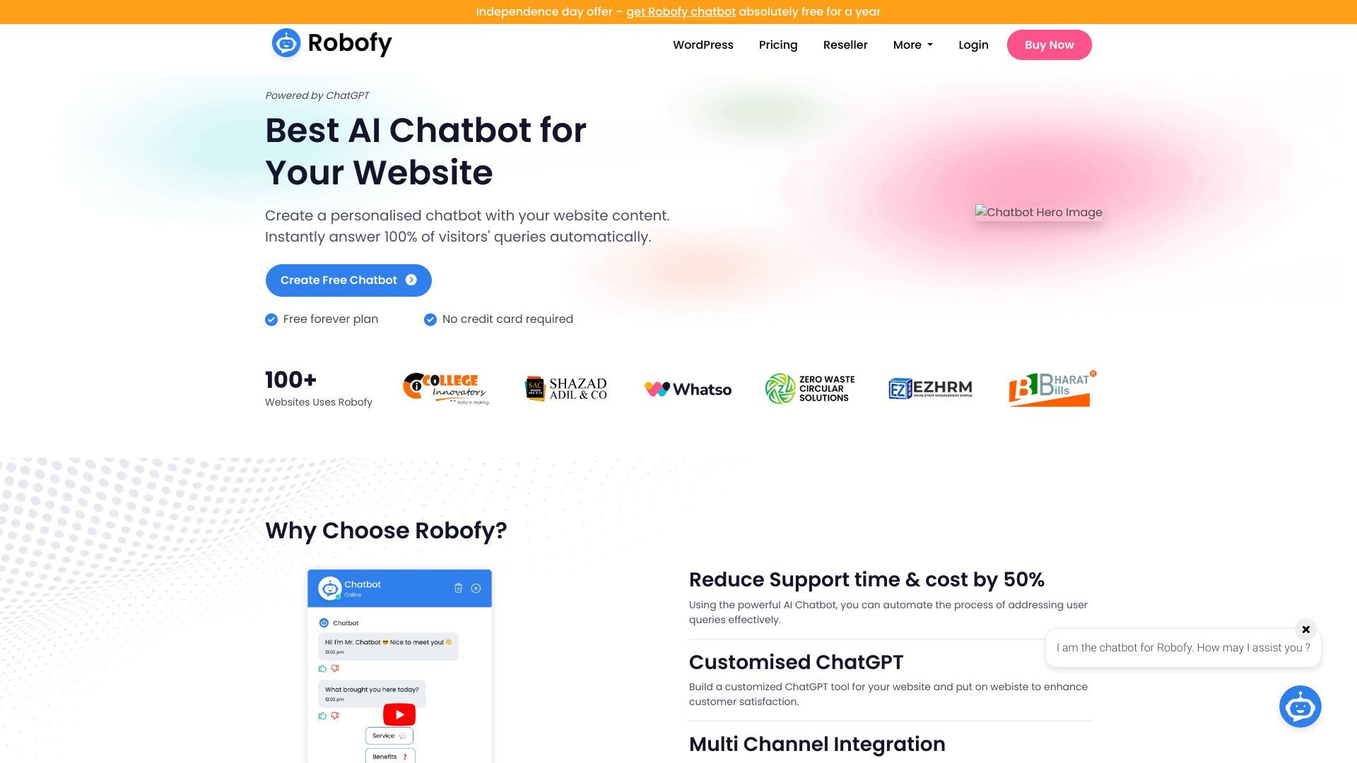 AI Chatbot Builder for Your Website - Robofy image