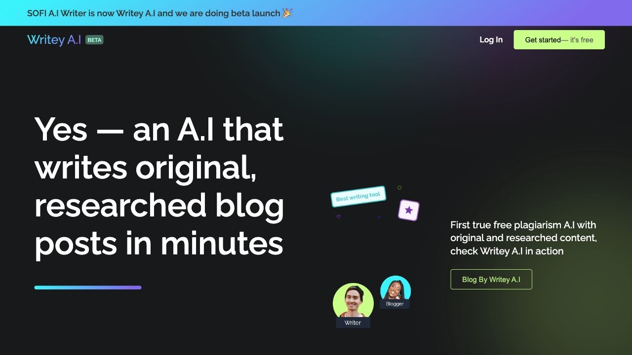 Writey A.I image