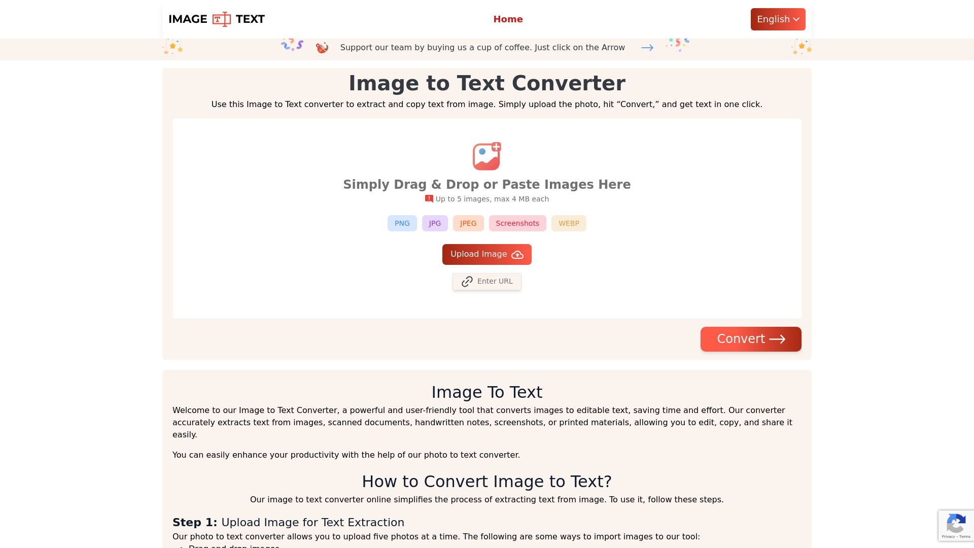 Image to Text Converter image
