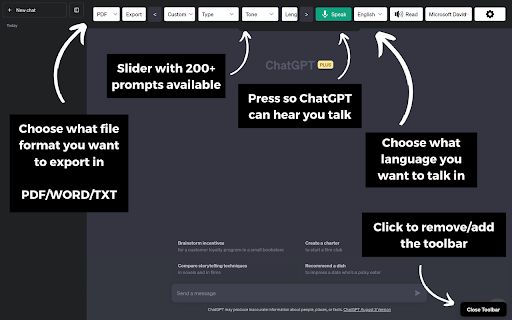 ChatGPT Toolbar Companion image