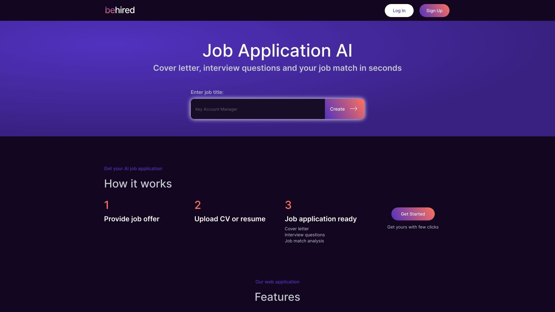 Behired | Job Application AI image