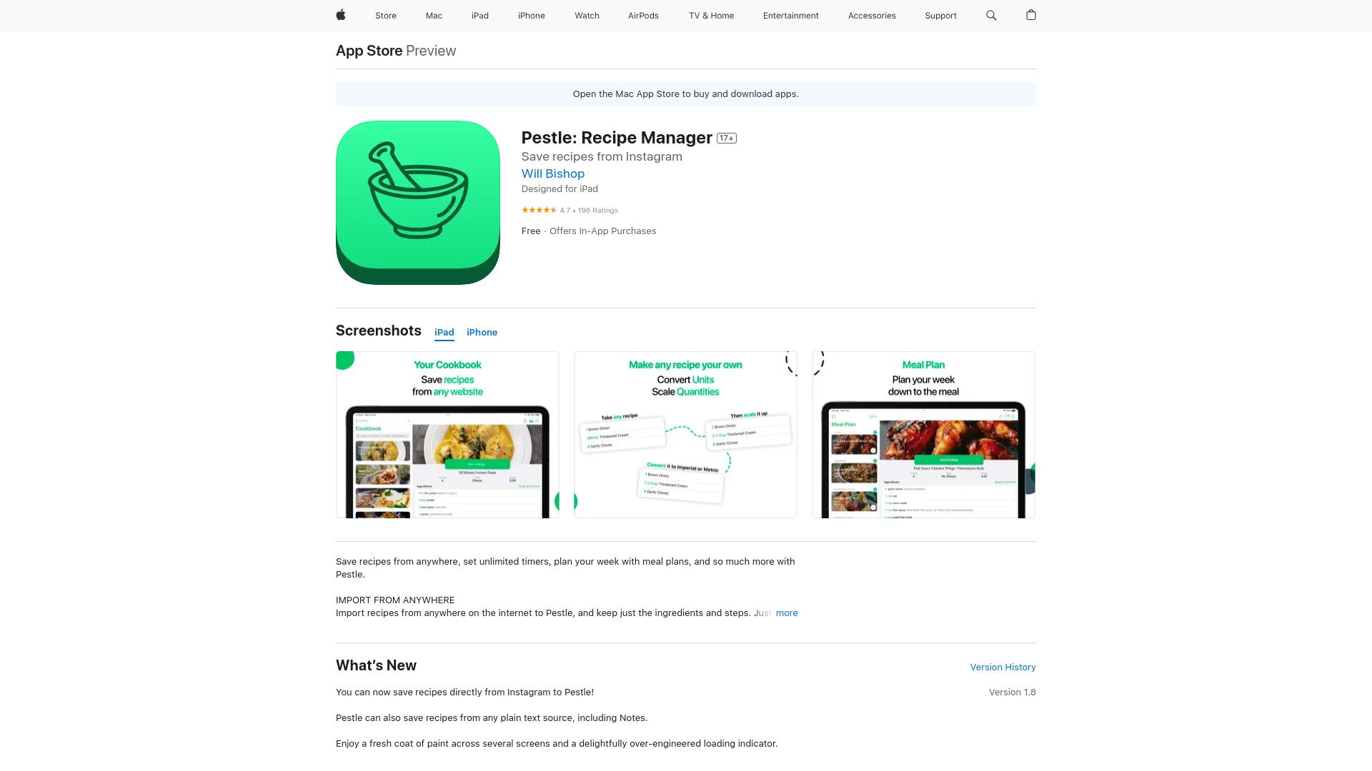 Pestle Recipe Manager image