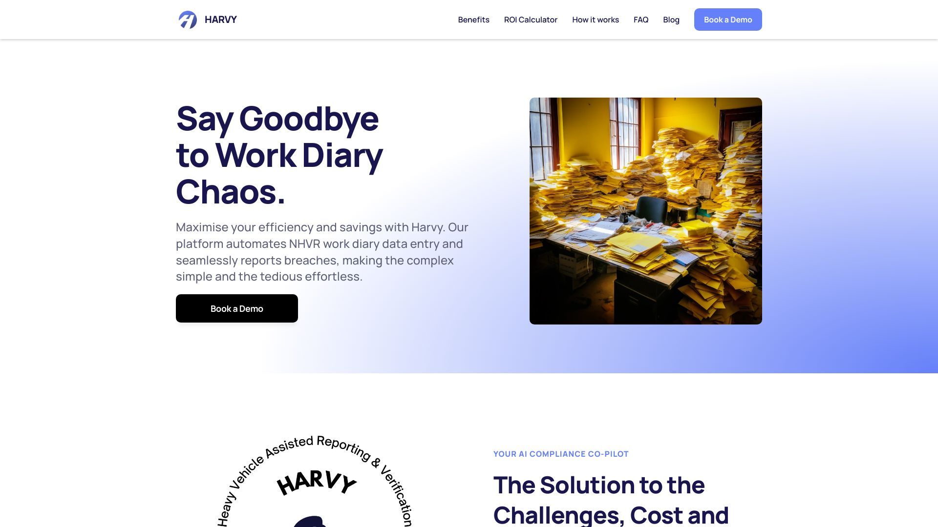 HARVY | AI Automation | Heavy Vehicle Compliance and NHVR Driver Work Diary Daily Sheet Reporting image