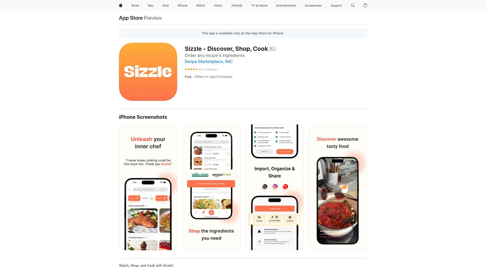 Sizzle image
