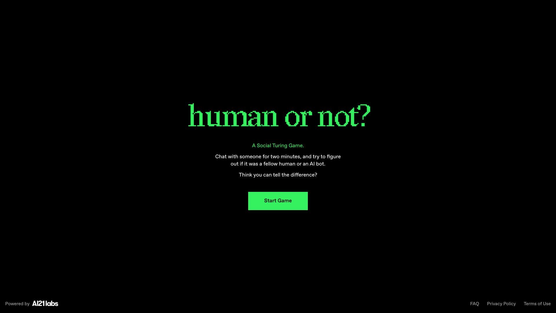 Human or Not? // A Social Turing Game image