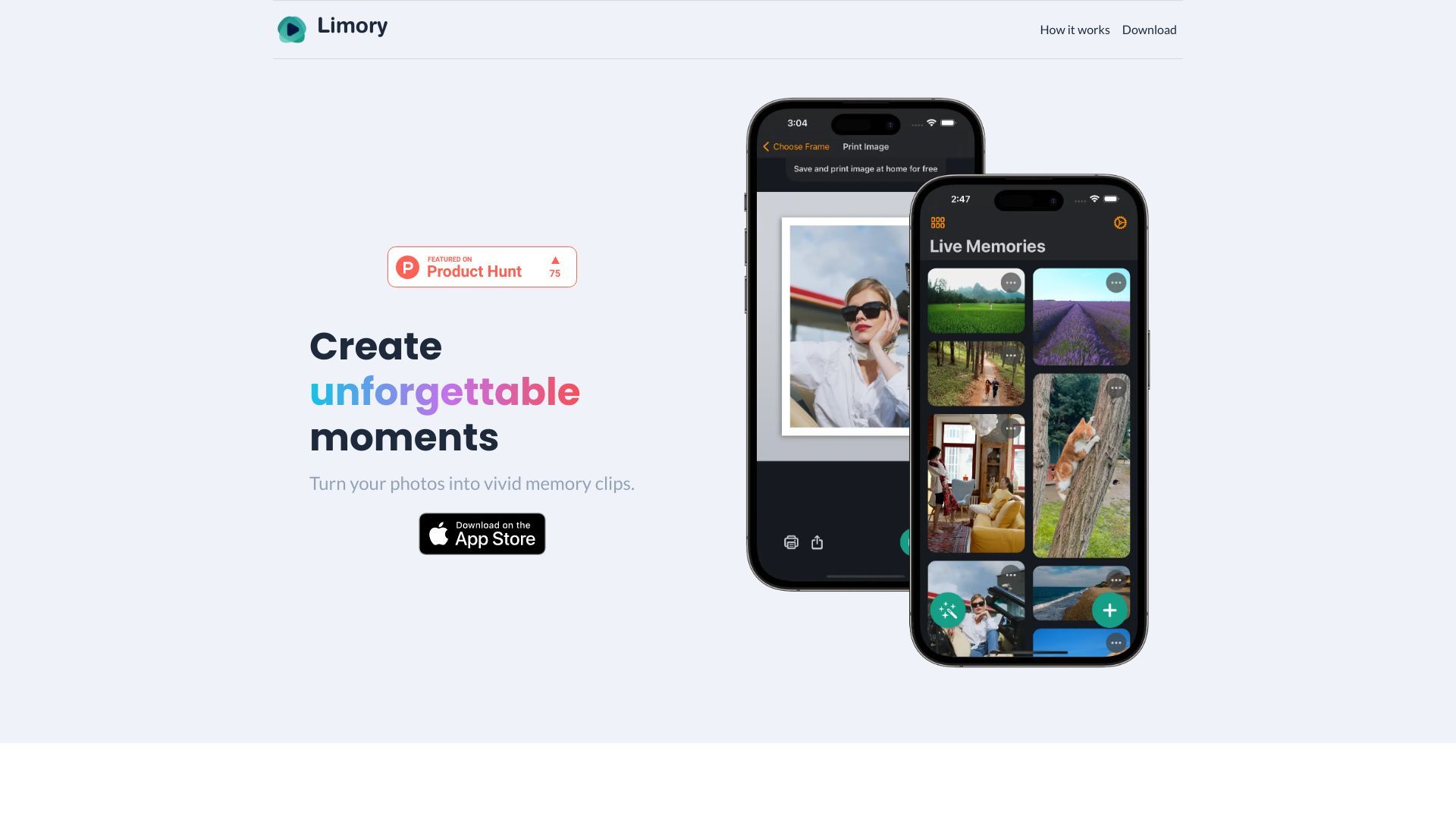 Limory - Live Memory AR image