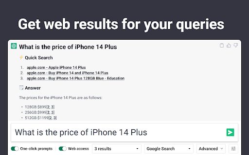 ChatGPT Web Results Extension image