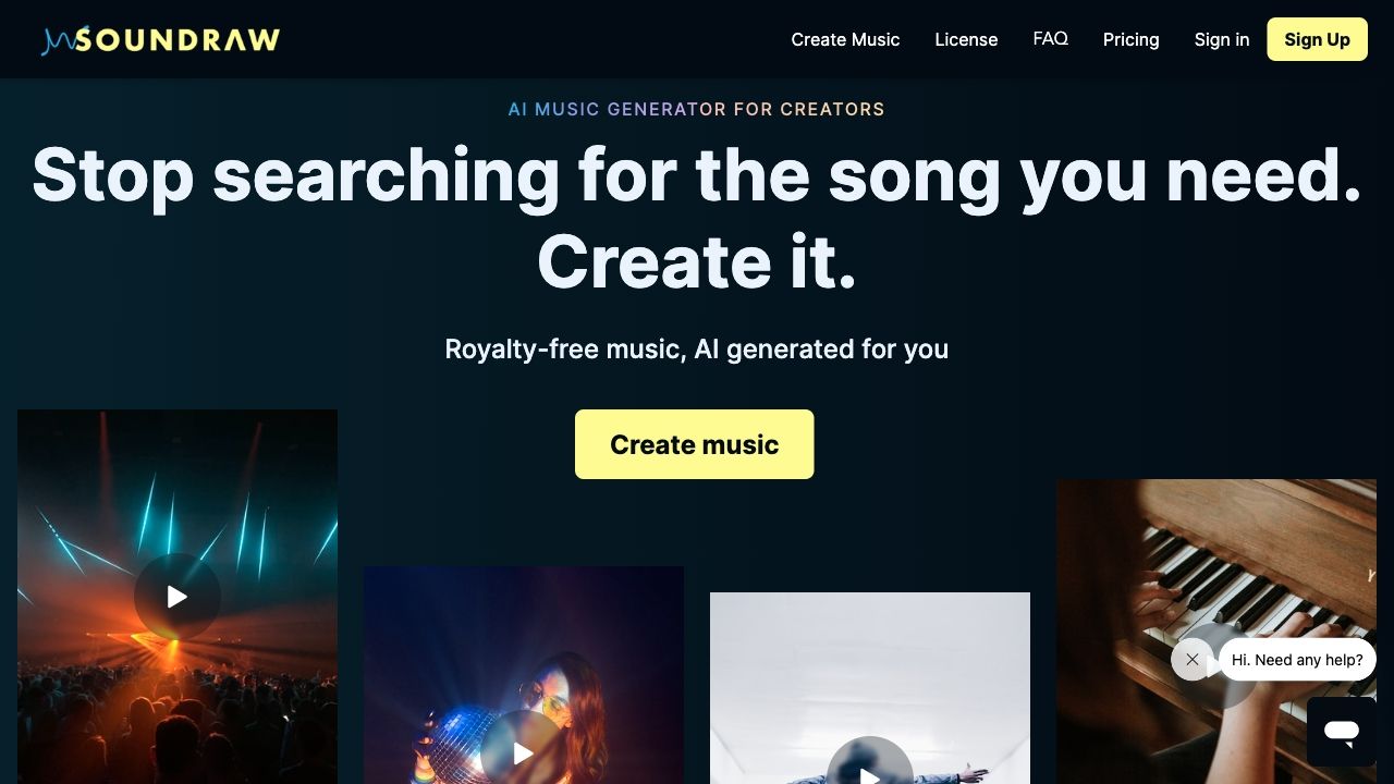 SOUNDRAW - AI Music Generator image