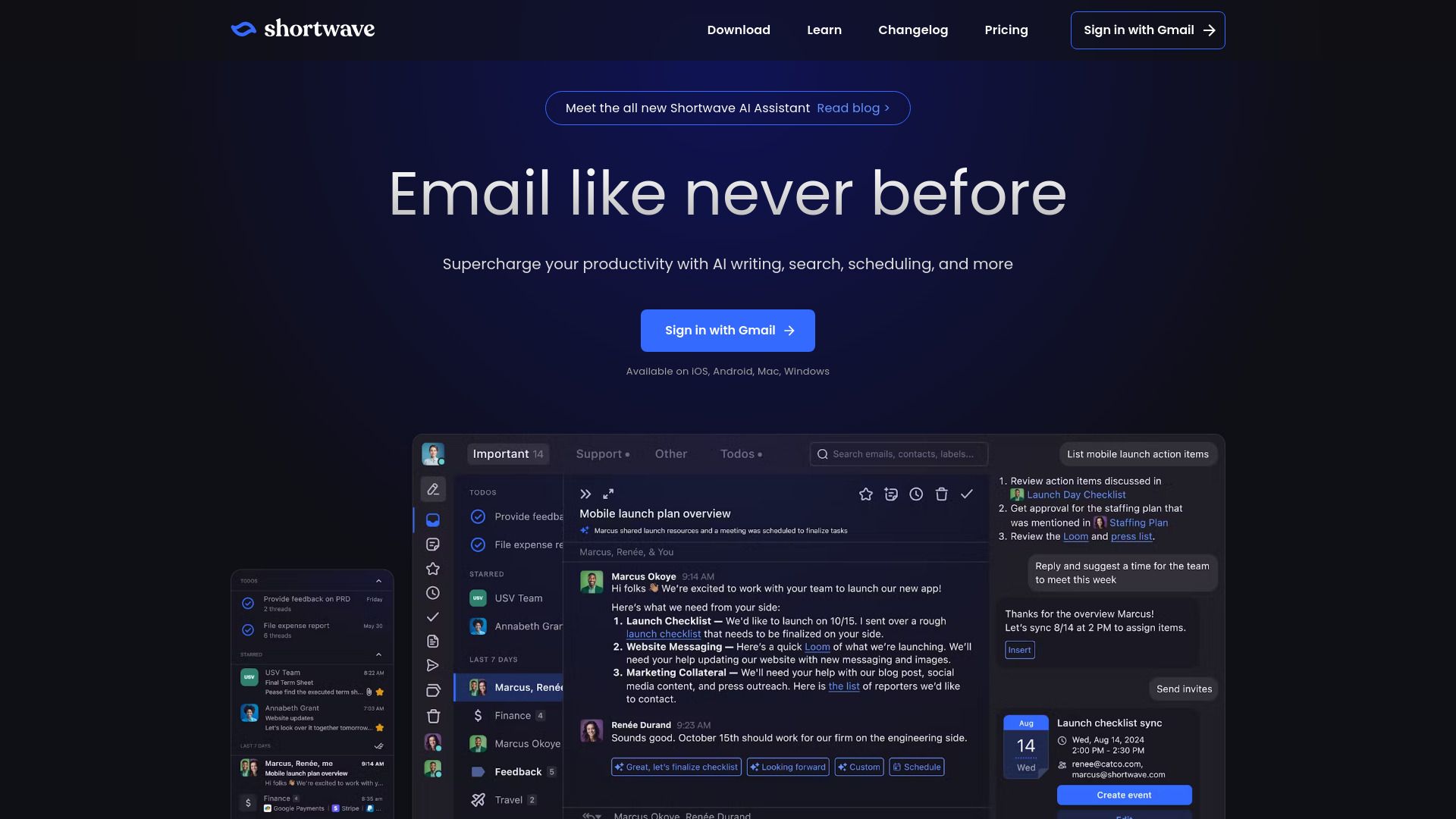 Shortwave AI Email Assistant image