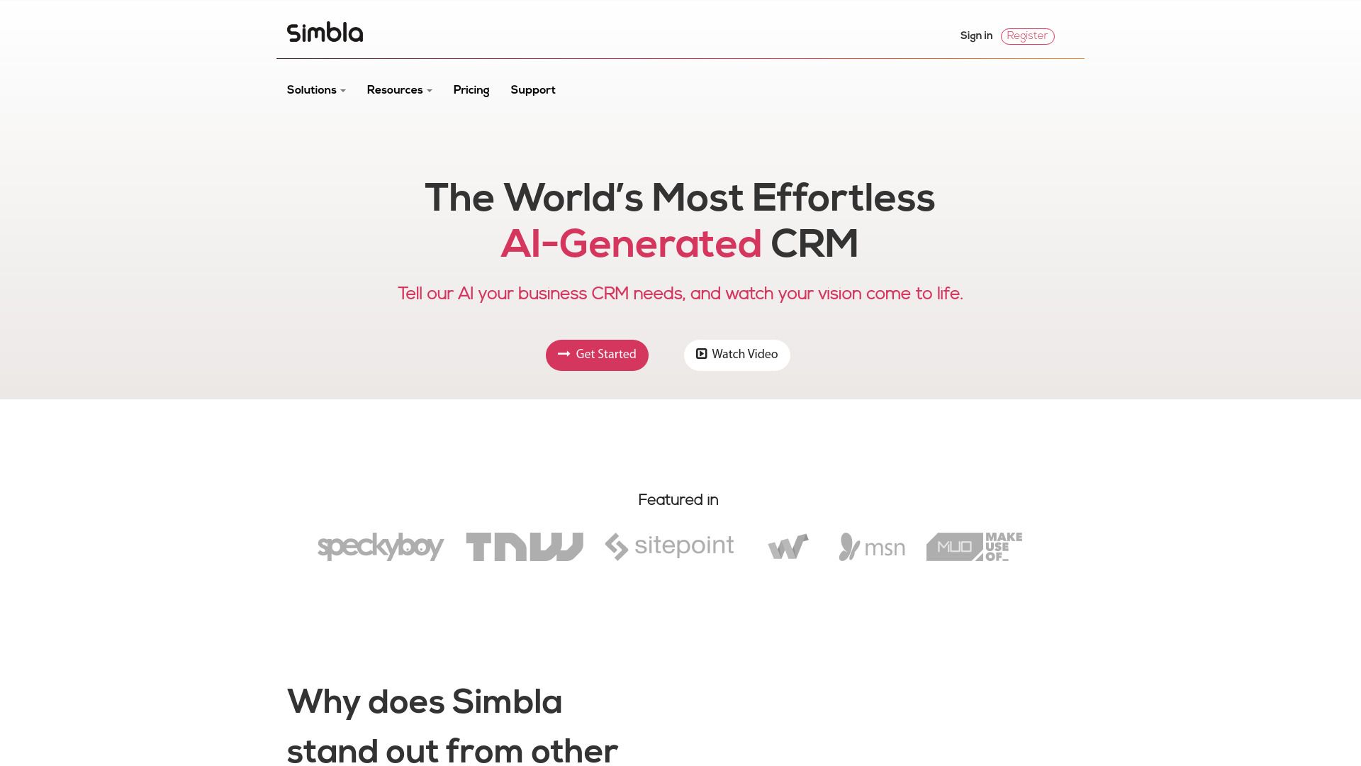 Simbla - AI powered CRM image