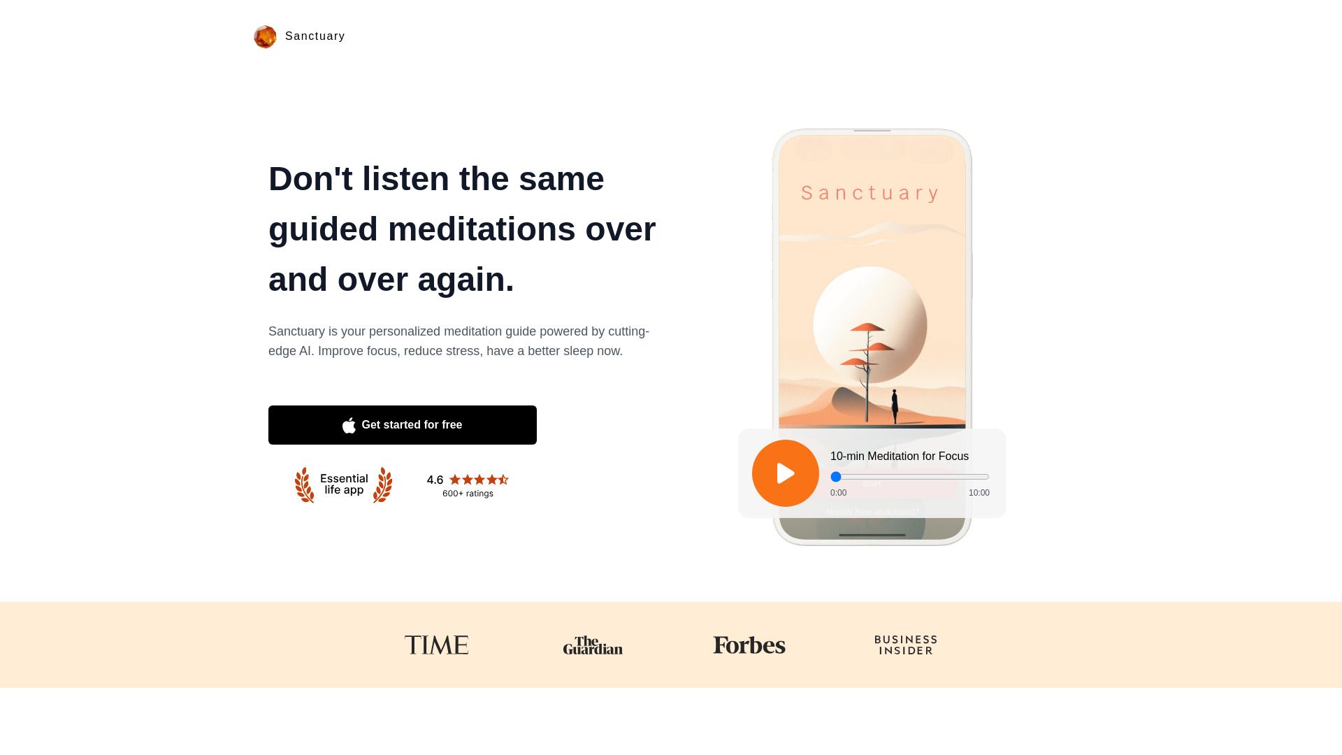 Sanctuary: Meditations & Sleep image