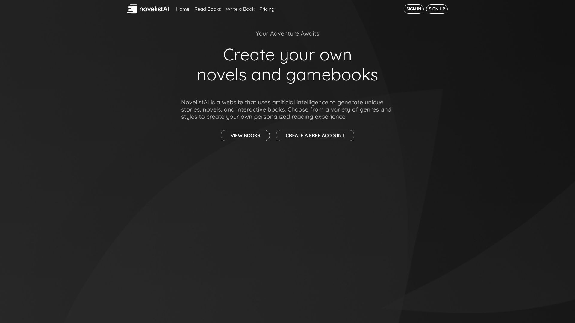 NovelistAI - AI-Generated Novels and Gamebooks image