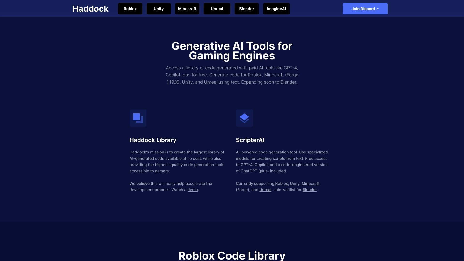 Haddock - Generative AI Tools for Gaming Engines image