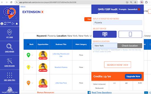 GMB Crush Chrome AI Assistant image