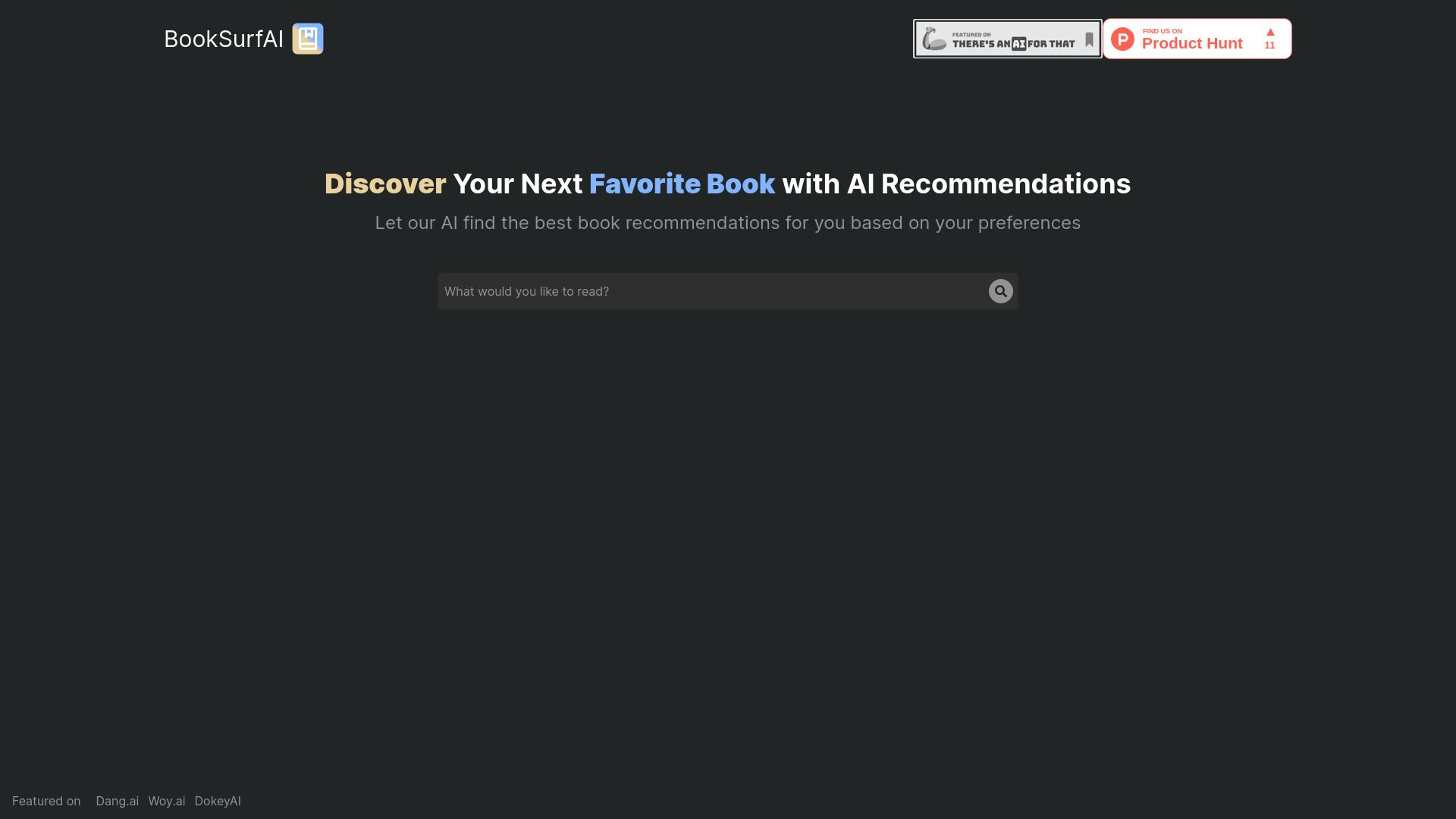 BookSurfAI image