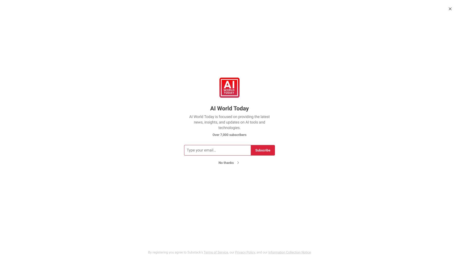 AI World Today image