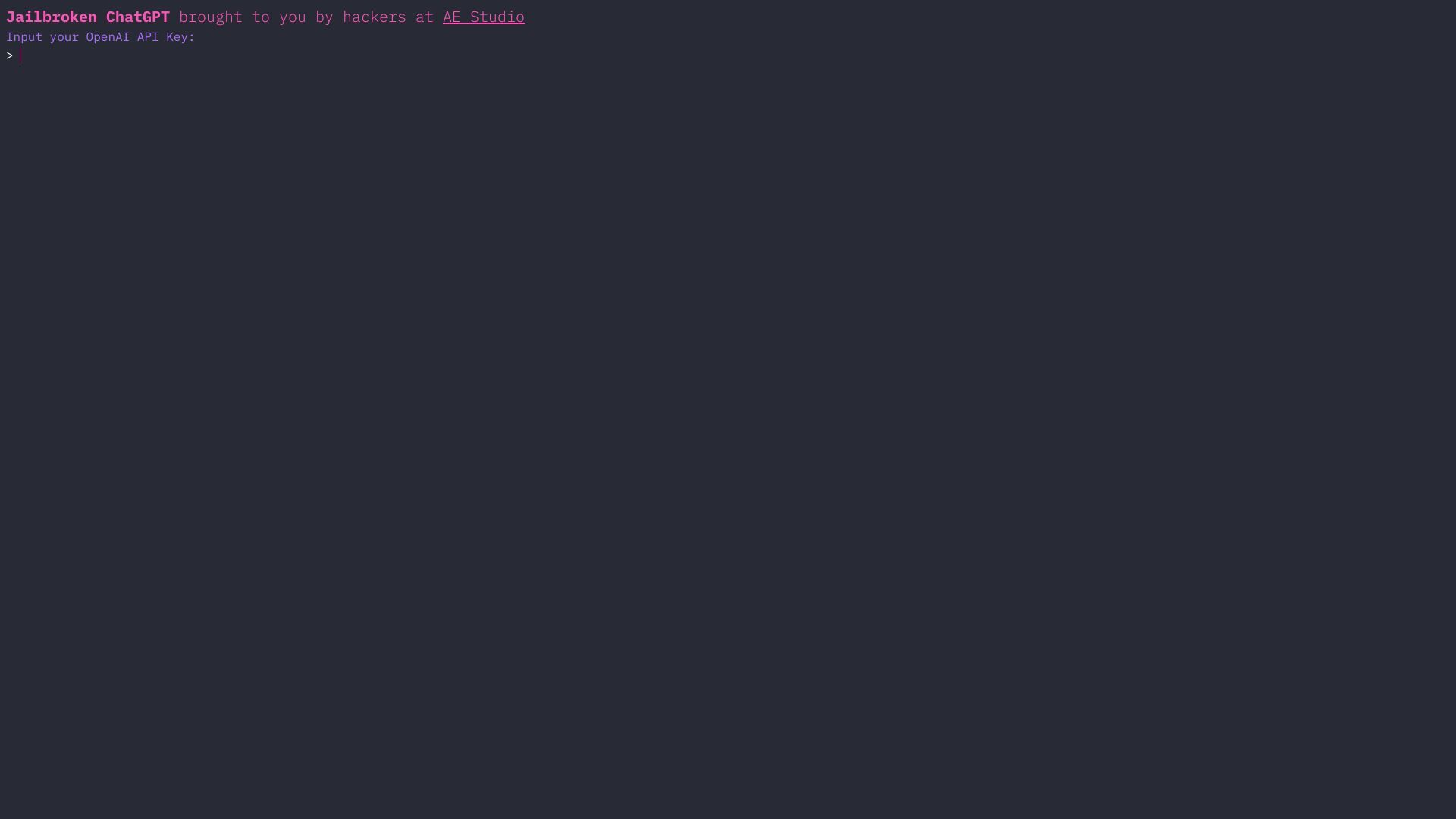 Jailbroken ChatGPT image