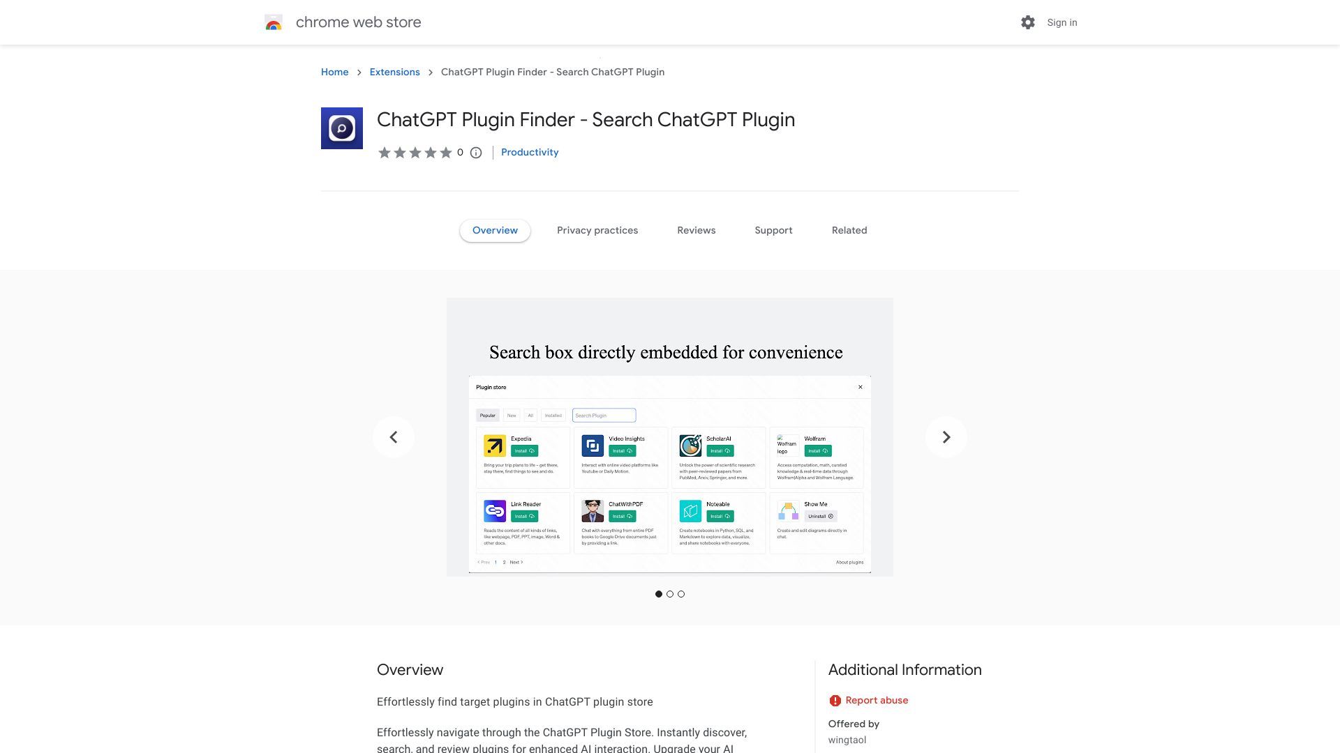 ChatGPT Plugin Store image
