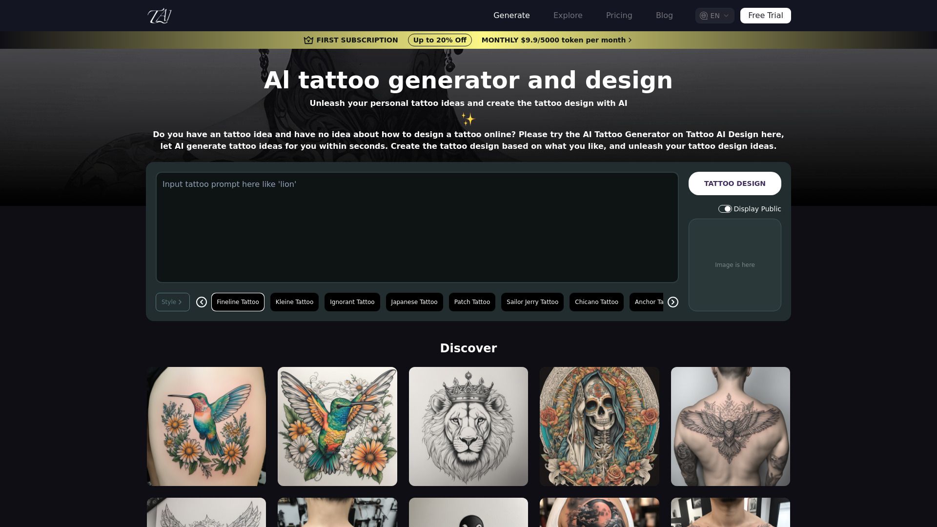 Tattoo AI Design image