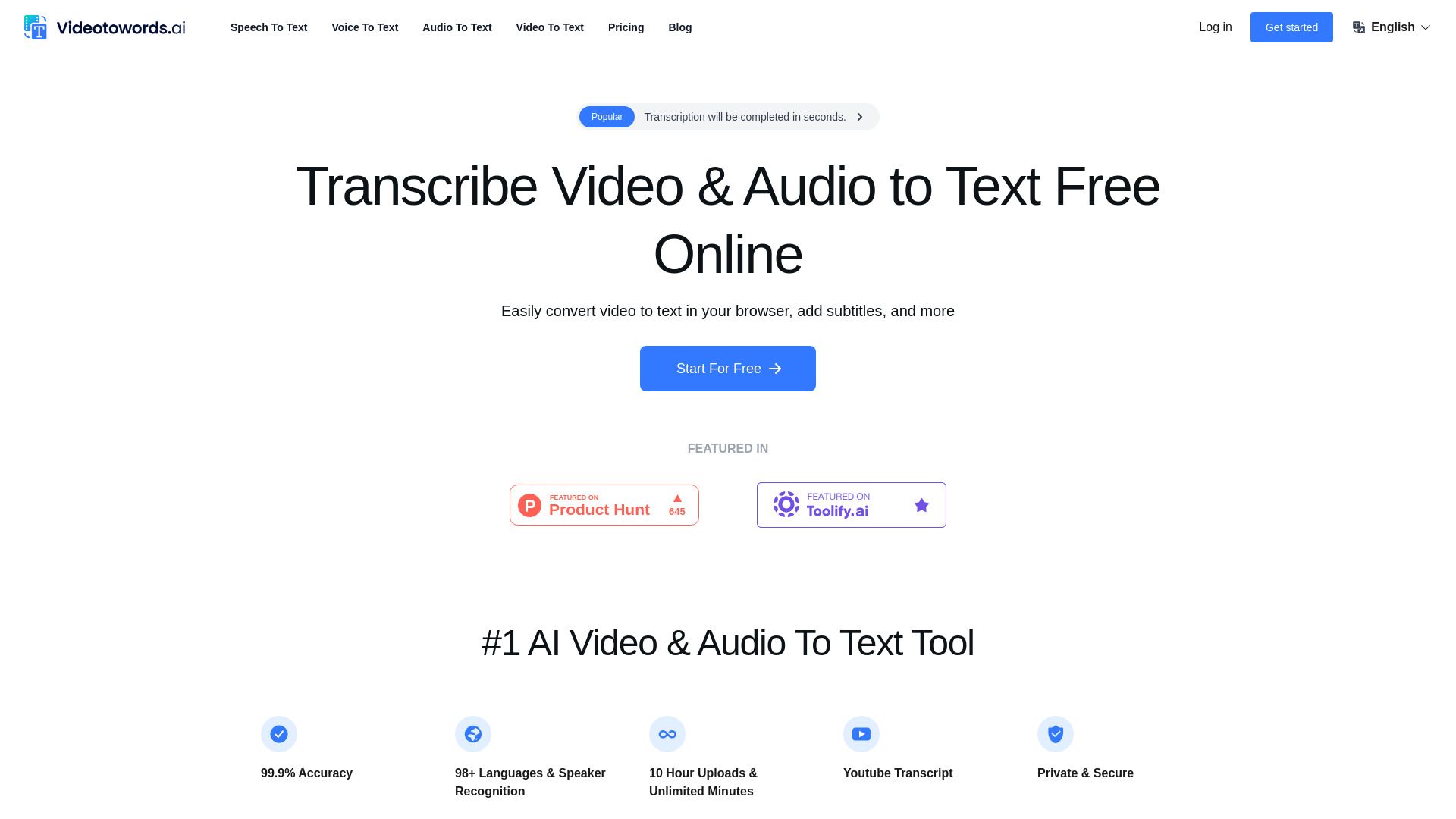 VideoToWords AI image