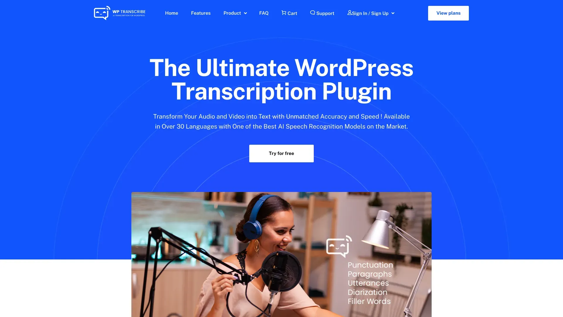 WordPress Transcribe AI image