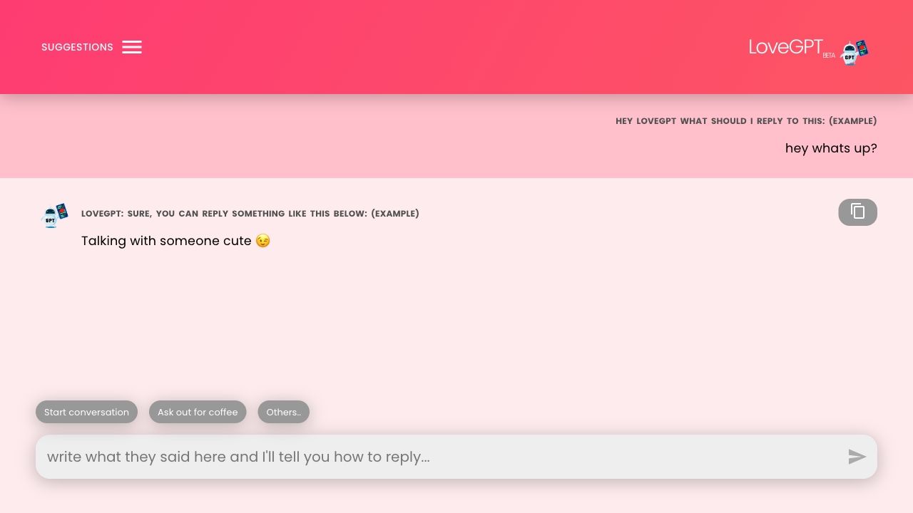LoveGPT: Enhance Your Romantic Relationships with AI-powered Conversational Support image